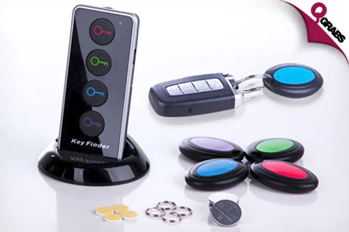 From QR69 Save Some Sanity with a Wireless Key Finder Remote with LED Flashlight - Each Remote Comes with Four Receivers! (Up to QR398 Value)